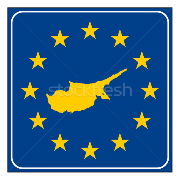 Cyprus European button Stock photo © speedfighter