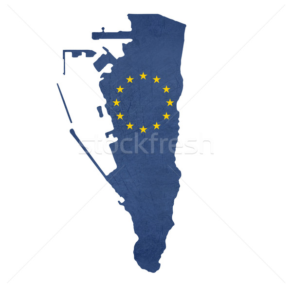 European flag map of Gibraltar Stock photo © speedfighter