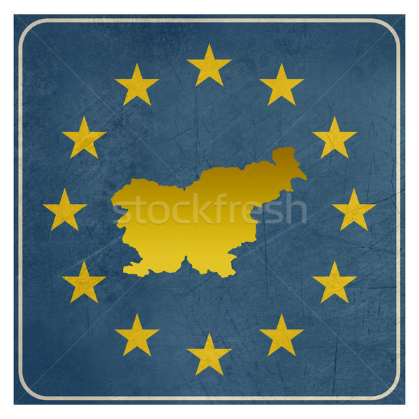 Eslovenia europeo signo aislado blanco estrellas Foto stock © speedfighter