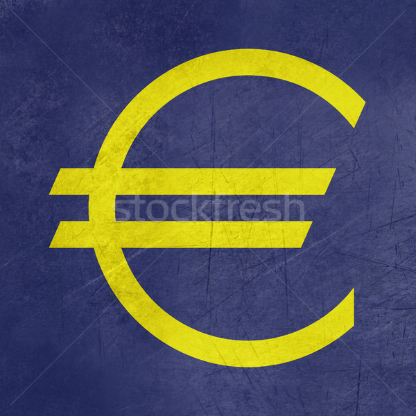Grunge European currency symbol Stock photo © speedfighter