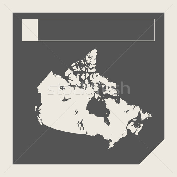 Canada buton hartă sensibil web design izolat Imagine de stoc © speedfighter