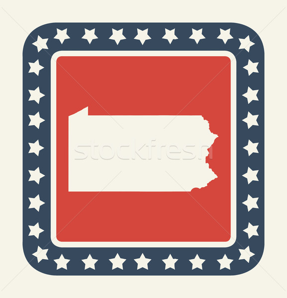 Foto stock: Pensilvânia · americano · botão · bandeira · americana · web · design · estilo