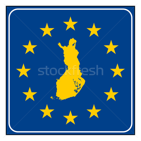 Finlandia europejski przycisk Pokaż niebieski Zdjęcia stock © speedfighter