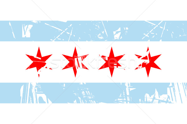 Сток-фото: Чикаго · флаг · город · Луизиана · США · Гранж