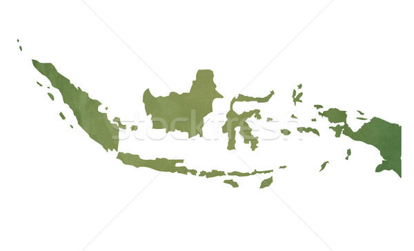 Old green map of Indonesia Stock photo © speedfighter