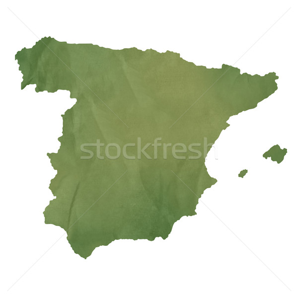 Spain map on green paper Stock photo © speedfighter