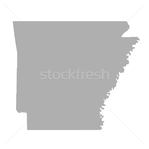 Arkansas mapa aislado blanco EUA viaje Foto stock © speedfighter