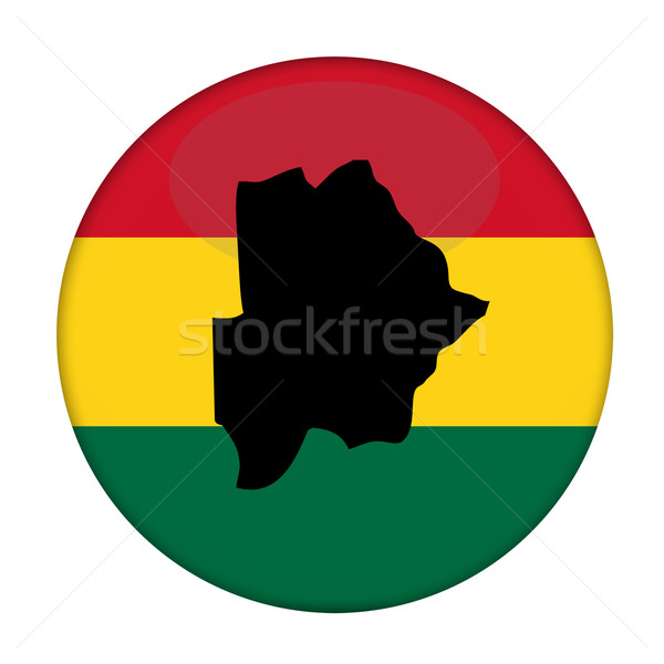 Botswana map on a Rastafarian flag button Stock photo © speedfighter