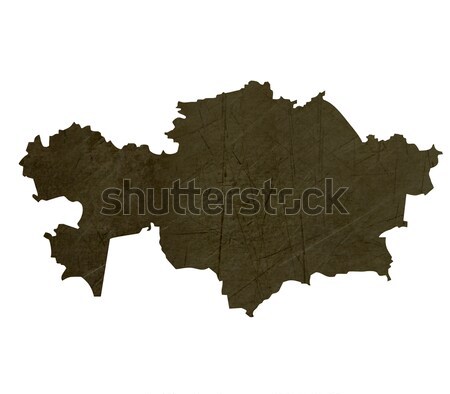 Dark silhouetted map of Slovakia Stock photo © speedfighter