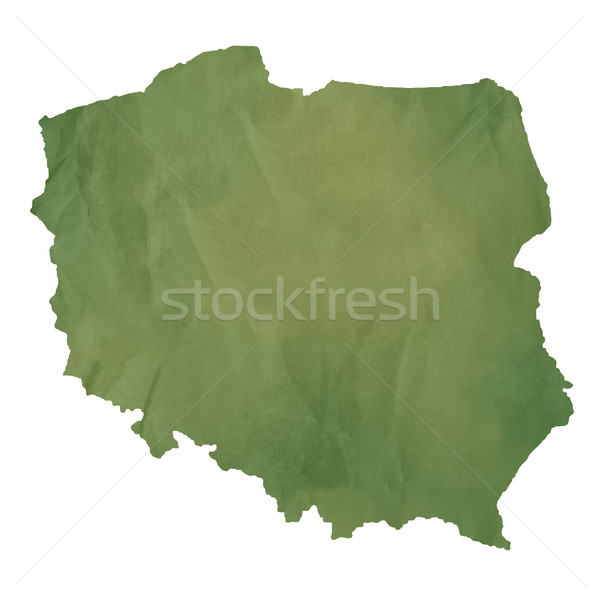 Poland map on green paper Stock photo © speedfighter