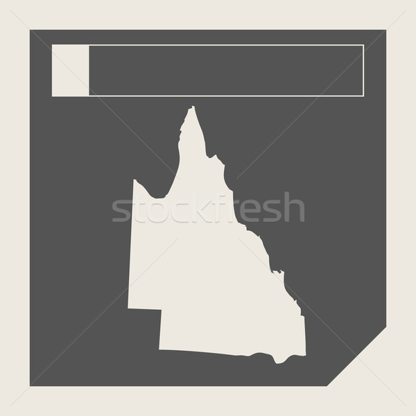 Ausztrália Queensland térkép gomb reszponzív web design Stock fotó © speedfighter