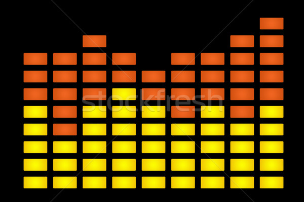 Graphique égaliseur illustration musique fond orange [[stock_photo]] © speedfighter