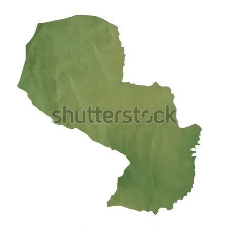 古い 緑 紙 地図 パラグアイ 孤立した ストックフォト © speedfighter