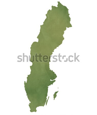 Sweden map on green paper Stock photo © speedfighter