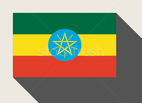 Etiópia bandeira web design estilo botão Foto stock © speedfighter