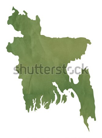 Vecchio verde mappa Laos carta Foto d'archivio © speedfighter