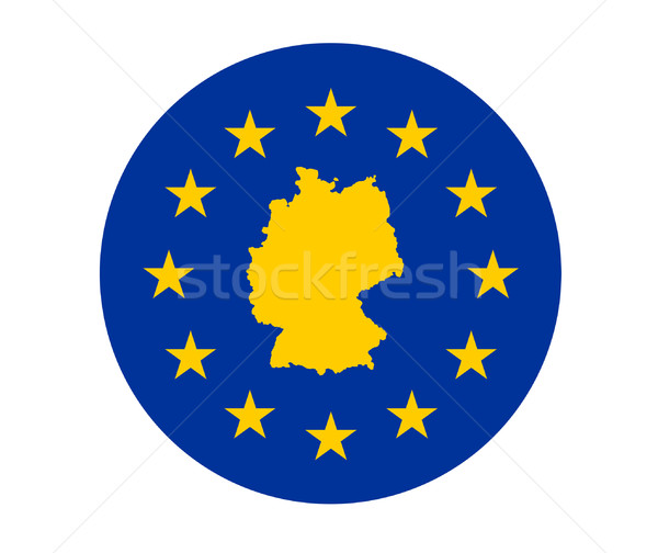 Foto stock: Alemanha · europeu · bandeira · mapa · união · amarelo