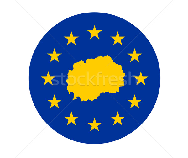 Македонии европейский флаг карта Союза желтый Сток-фото © speedfighter