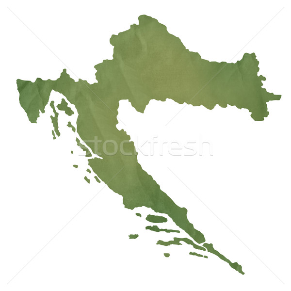 Croatia map on green paper Stock photo © speedfighter