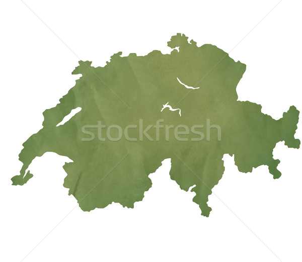 Switzerland map on green paper Stock photo © speedfighter