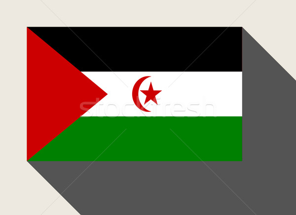 Occidentale sahara bandiera web design stile Foto d'archivio © speedfighter