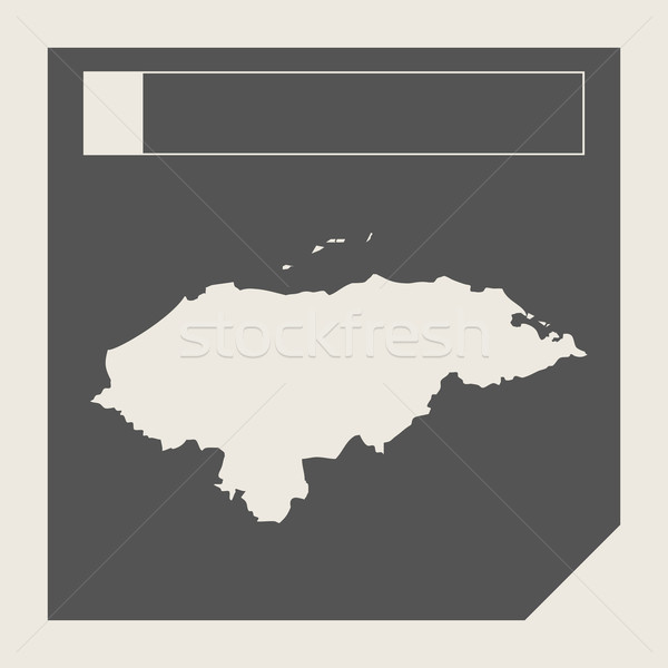 ストックフォト: ホンジュラス · 地図 · ボタン · 敏感な · Webデザイン · 孤立した