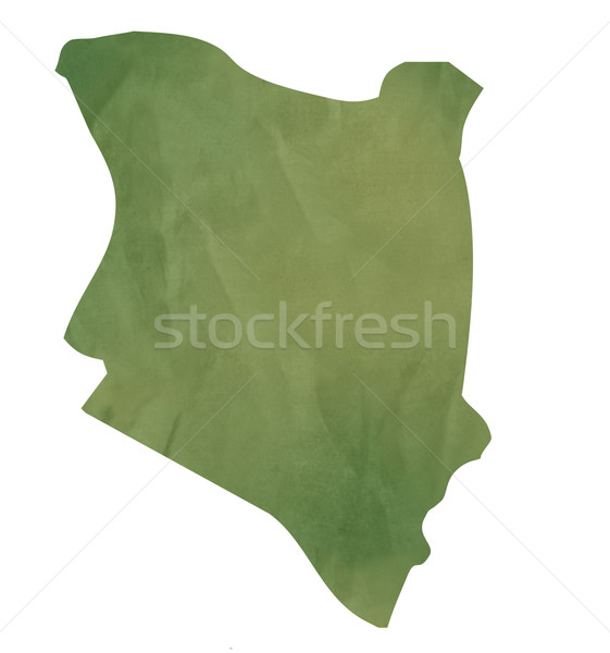 Old green paper map of Kenya Stock photo © speedfighter
