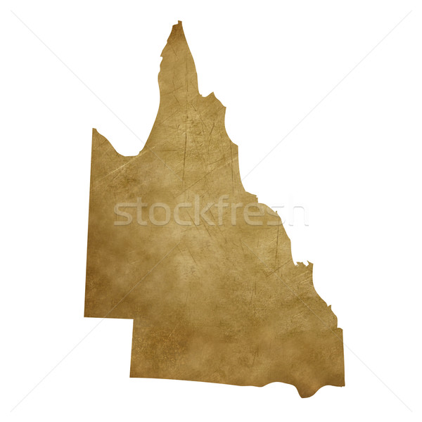 Grunge Queensland kincstérkép térkép kincs stílus Stock fotó © speedfighter