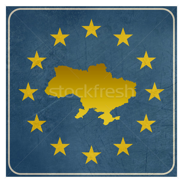 ストックフォト: ウクライナ · ヨーロッパの · にログイン · 孤立した · 白 · 星