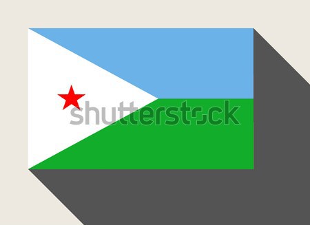 Gibuti bandiera web design stile pulsante Foto d'archivio © speedfighter
