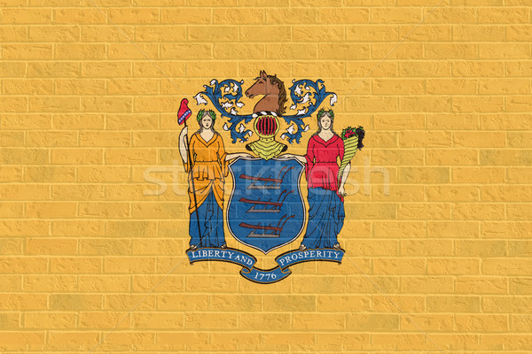 New Jersey state flag on brick wall Stock photo © speedfighter