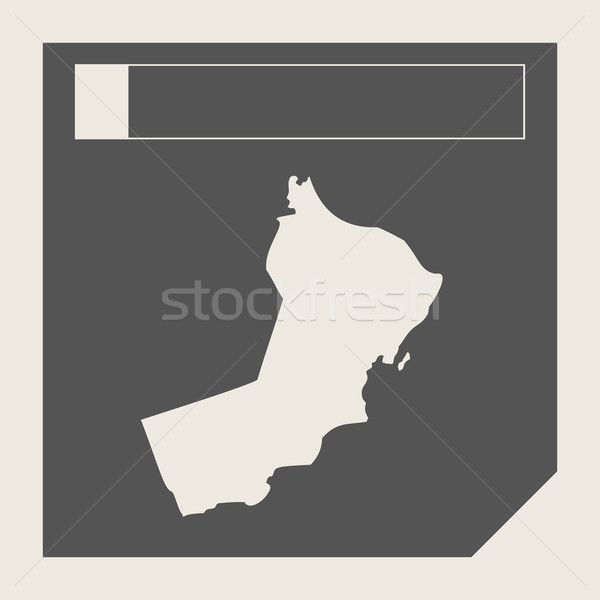 Oman kaart knop sympathiek web design geïsoleerd Stockfoto © speedfighter