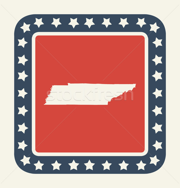 Tennessee amerykański przycisk amerykańską flagę web design stylu Zdjęcia stock © speedfighter