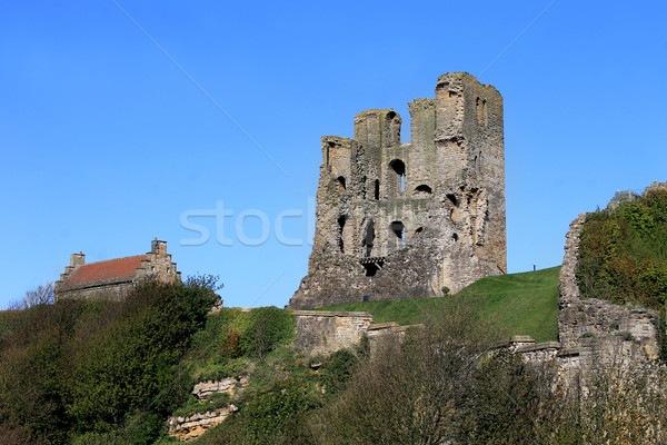 Imagine de stoc: Castel · nord · yorkshire · Anglia · cer · iarbă
