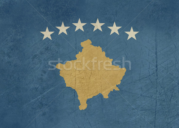 Grunge Kosova bayrak ülke resmi renkler Stok fotoğraf © speedfighter
