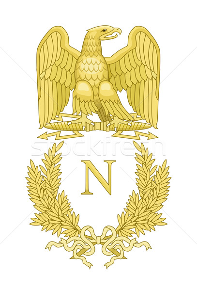 Französisch Standard golden Adler isoliert weiß Stock foto © speedfighter