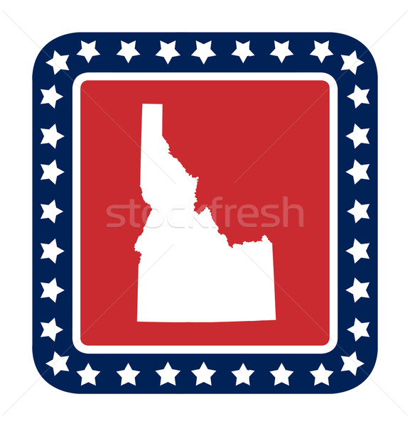 Айдахо кнопки американский флаг веб-дизайна стиль изолированный Сток-фото © speedfighter