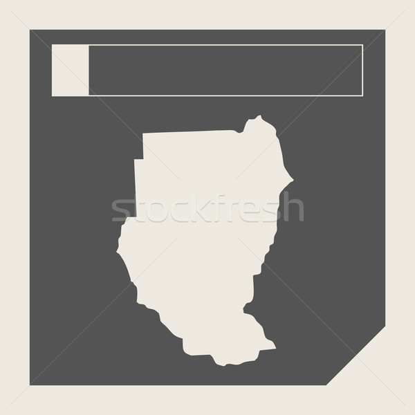 Sudan mappa pulsante di risposta web design isolato Foto d'archivio © speedfighter