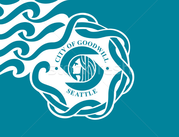Seattle şehir bayrak ABD seyahat Amerika Stok fotoğraf © speedfighter