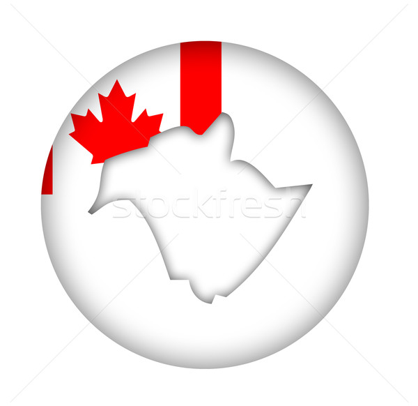 Canada New Brunswick state map flag button Stock photo © speedfighter