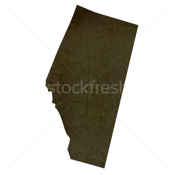 Dark silhouetted map of Alberta Stock photo © speedfighter