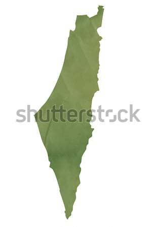 Eski yeşil harita İsrail kâğıt Stok fotoğraf © speedfighter