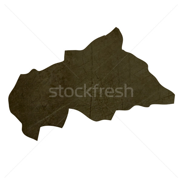 Dark silhouetted map of Central African Republic Stock photo © speedfighter