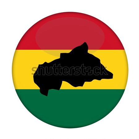 Central African Republic map on a Rastafarian flag button Stock photo © speedfighter