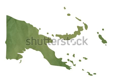Papa New Guinea map on green paper Stock photo © speedfighter