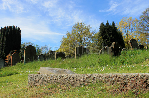 Alten Grab Friedhof szenische Ansicht england Stock foto © speedfighter