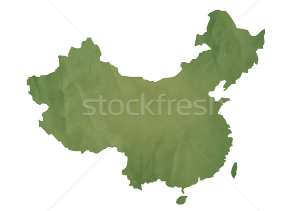 Old green map of China Stock photo © speedfighter