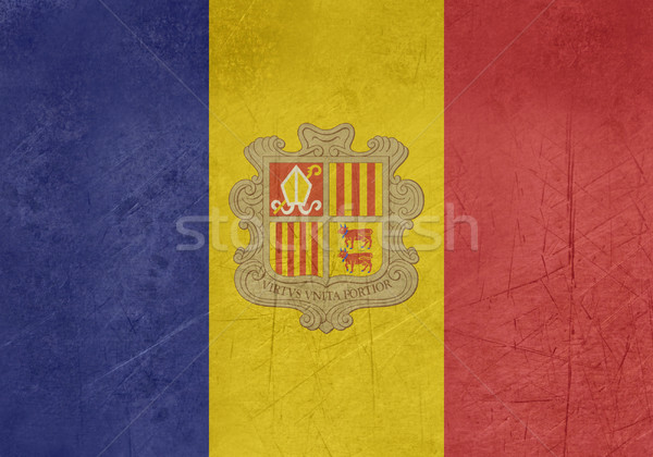 Grunge Andorra bandeira país oficial cores Foto stock © speedfighter