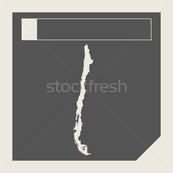 Chile mapa botão responsivo web design isolado Foto stock © speedfighter