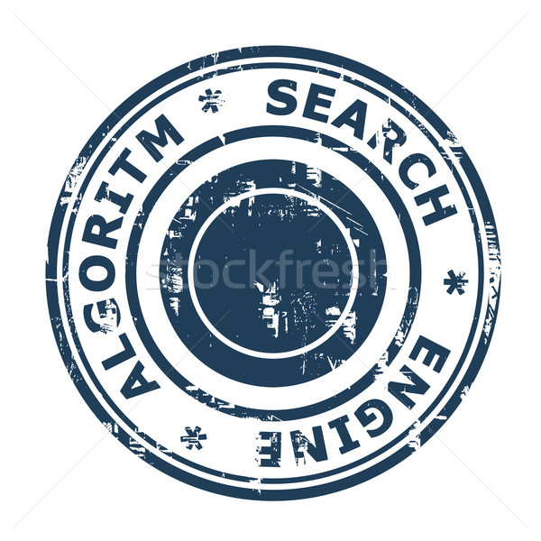 Wyszukiwarka algorytm pieczęć odizolowany biały działalności Zdjęcia stock © speedfighter